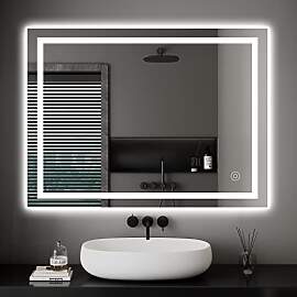 Dripex Badspiegel LED Badezimmerspiegel mit
