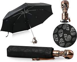DS. DISTINCTIVE STYLE UV-Regenschirm, Totenkopf,