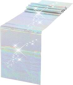 DSLSQD Disco Party Tischläufer,30x180cm Bunte