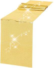 DSLSQD Disco Party Tischläufer,30x275cm Gold