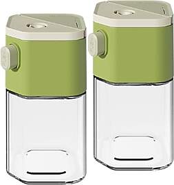 DSYZWEE 2 in 1 Glas-Salzstreuer mit Seitlichem