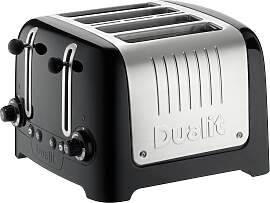 Dualit Toaster Lite 4 Scheiben Schwarz glänzend
