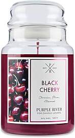 Duftkerze Purple River Black Cherry, handgegossen, 