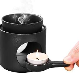 Duftlampe für Ätherische Öle, Keramik Duftlampe 