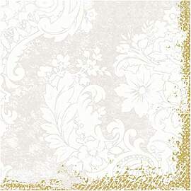 Duni Dunilin Serviette Royal White 40 x 40 cm 1/4