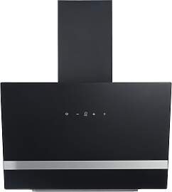 Dunstabzugshaube Hera Metall/ Glas Schwarz mit LED 