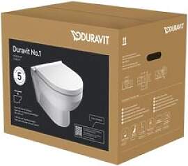 Duravit No. 1 Basic Wand-WC Set 45620900A1 weiss,