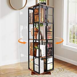 Durecoform Drehbares Bücherregal 360 Grad,Drehbar 