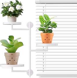 Duscdesp 3 Etagen Drehbare Pflanzenregale Fenster
