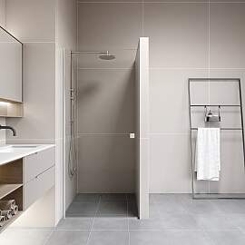 Dusch-Drehtür MARWELL "YORK II", weiß, 