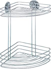 Duschablage WENKO "Eckregal", silber