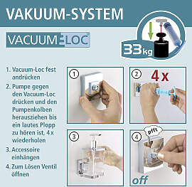 Duschablage WENKO "Vacuum-Loc Quadro",