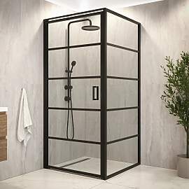 Duschkabine Oris – 90 x 200 – Schwarz