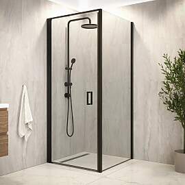 Duschkabine Vela – 90 x 200 – Schwarz