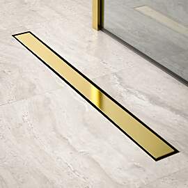 Duschrinne – 80 cm – Gold – Fliesenrost –