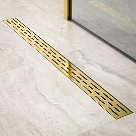 Duschrinne – 90 cm – Gold – Standardrost – 