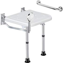 Duschsitz Klappbar Wandmontage Hohenverstellbar