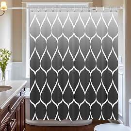 Duschvorhang 180x200 cm,Waschbar Polyester Stoff