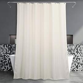 Duschvorhang Crème Textil Badezimmer Vorhang:
