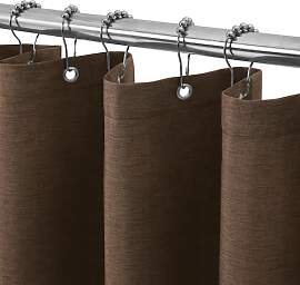 Duschvorhang Leinen mit Metall Duschvorhangringe