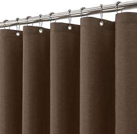 Duschvorhang Leinen mit Metall Duschvorhangringe