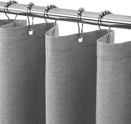 Duschvorhang Leinen mit Metall Duschvorhangringe