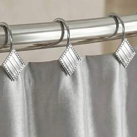 Duschvorhangringe Silber Ringe Duschvorhang Haken: 