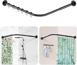 Duschvorhangstange L Form, [60-134 cm] × [60-134