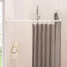 Duschvorhangstange L Form, [62-122 cm] × [62-122