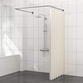 Duschvorhangstange U Form, Duschstange Ecke mit 12 