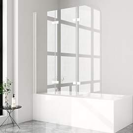 Duschwand für Badewanne 140x140cm 3-teilig