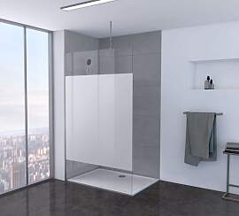 Duschwand MARWELL, silber, B:10cm H:200cm T:120cm, 