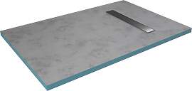 Duschwanne MARWELL, silber (silberfarben), B:140cm 