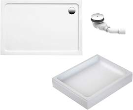 Duschwanne OTTOFOND, weiß, B:80cm H:14cm T:100cm, 