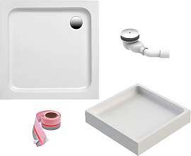 Duschwanne OTTOFOND, weiß, B:80cm H:18cm T:80cm,