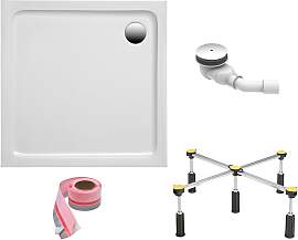 Duschwanne OTTOFOND, weiß, B:80cm T:80cm,