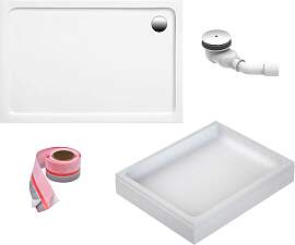 Duschwanne OTTOFOND, weiß, B:90cm H:14cm T:120cm, 