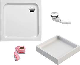 Duschwanne OTTOFOND, weiß, B:90cm H:18cm T:90cm,