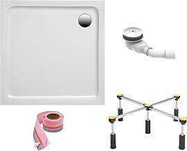 Duschwanne OTTOFOND, weiß, B:90cm T:90cm,