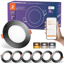 DUSKTEC LED Spots 230V Schwarz, Einbaustrahler LED 