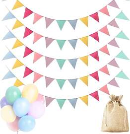 Dusor Wimpelkette Outdoor, 5 Stück 5M 60 Wimpel,