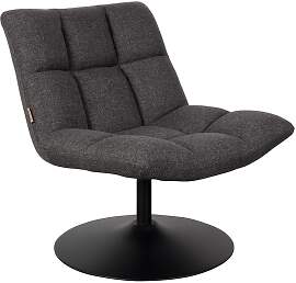 Dutch Bone Lounge-Sessel aus Stoff dunkelgrau,