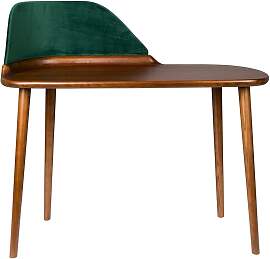 Dutch Bone Schreibtisch Esche, Filz grün, 20er