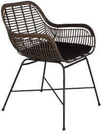 Dutch Bone Sessel aus synthetischem Rattan braun,