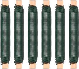 DUTIFUL 6 Rollen Blumendraht Grün Bindedraht