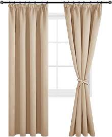 DWCN Gardinen Blickdicht 2er Set Beige Vorhänge