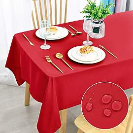 DWCN Rot Tischdecke Weihnachten 150x200cm