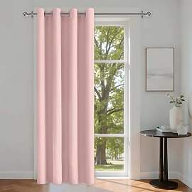 DWCN Vorhänge Blush Rosa Blickdicht 1 Stück