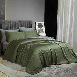 DXHOME Bambus Bettwäsche 135x200cm Glatt Luxus