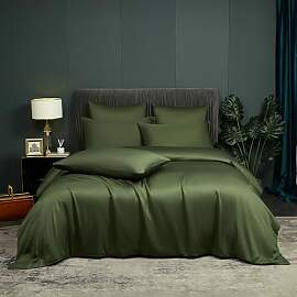 DXHOME Bambus Bettwäsche Sommer Grün 200x200cm